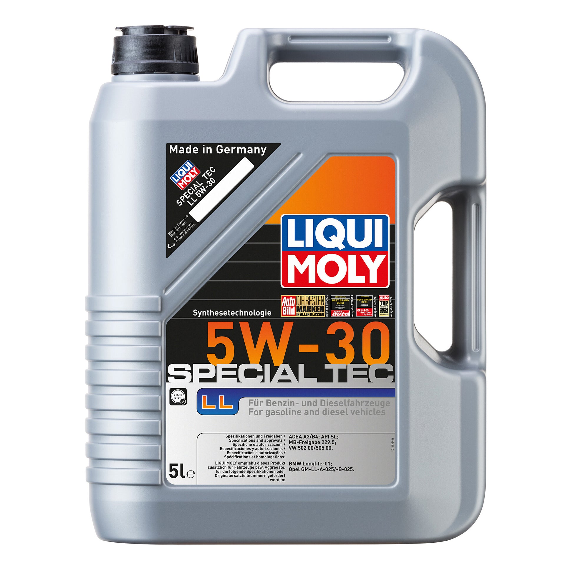 Liqui Moly 2448 Special Tec LL 5W-30 Engine Oil for Vauxhall/Opel – 5 Litres